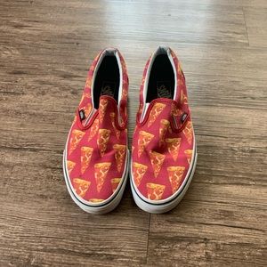 Size 10.5 Women/9 Men Rare Slip On Red Pizza Vans